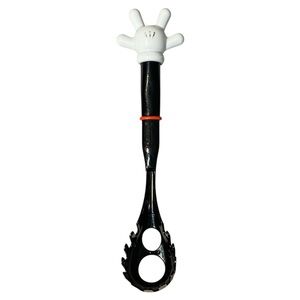 Disney Mickey Mouse Pasta Spaghetti Spoon Holder Kitchen Utensil Black White 11”